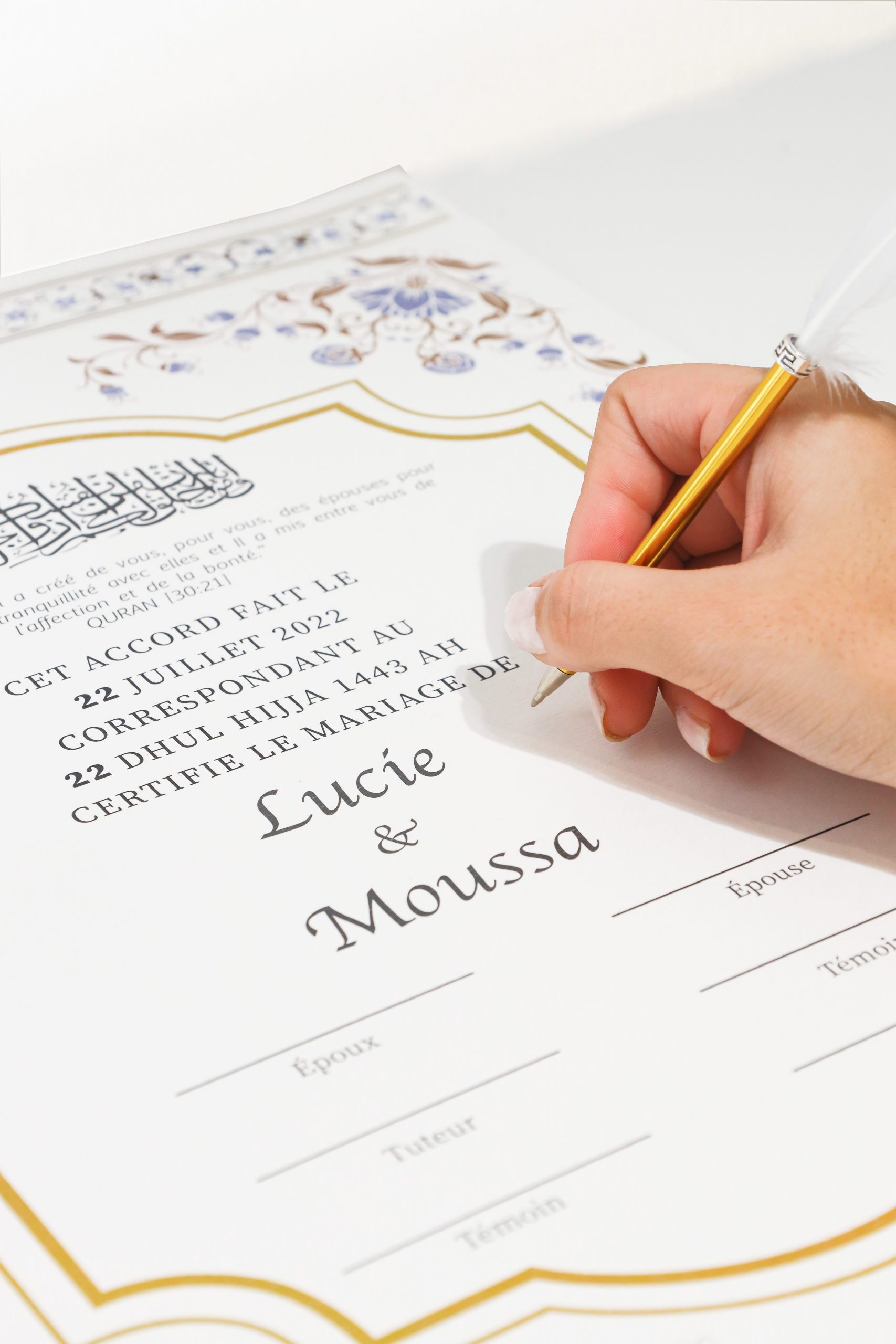 modèle de certificat de mariage islamique